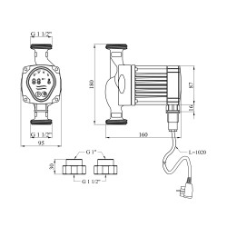 Насос циркуляційний Forwater WPB 25/4-180 Насос циркуляційний Forwater WPB 25/4-180