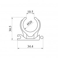 Кріплення для металопластикової труби Український легіон 18х20 мм одинарне