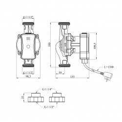 Насос циркуляційний Pumpman GRC25/7/180 Нmax 7м Qmax 3,48куб.м P 52 Вт Насос циркуляційний Pumpman GRC25/7/180 Нmax 7м Qmax 3,48куб.м P 52 Вт