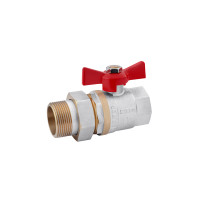 Кран-американка кульовий прямий Karro "Standart" 1 1/4" ВЗ PN64 метелик, нікельований Кран-американка кульовий прямий Karro "Standart" 1 1/4" ВЗ PN64 метелик, нікельований