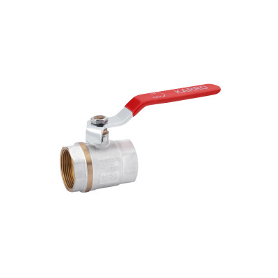 Кран кульовий Karro "Standart" 1 1/2" ВВ PN30 ручка, нікельований Кран кульовий Karro "Standart" 1 1/2" ВВ PN30 ручка, нікельований