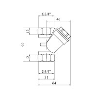 Фільтр грубої очистки Karro 3/4" ВВ латунний KR-7006 Фільтр грубої очистки Karro 3/4" ВВ латунний KR-7006