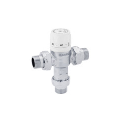 Змішувальний термостатичний кран Karro 3/4" ЗЗЗ нікельований KR1081