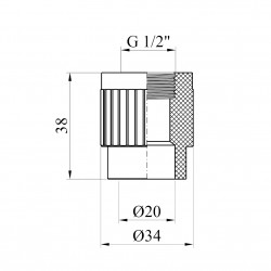 Муфта PPR Baux 20х1/2" РВ Муфта PPR Baux 20х1/2" РВ