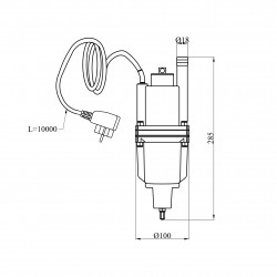 Насос вібраційний Grandwater XVM65 двохкланний (нижній забір)
