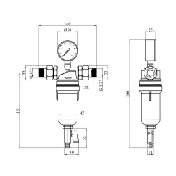 Фільтр самоочисний Karro 1/2" ЗЗ прозорий, латунний KR-88044 Фільтр самоочисний Karro 1/2" ЗЗ прозорий, латунний KR-88044