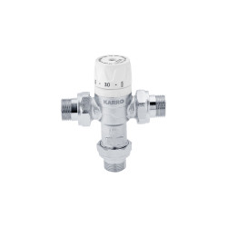 Змішувальний термостатичний кран Karro 1/2" ЗЗЗ нікельований KR-1081