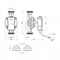 Насос циркуляційний Pumpman GRC32/7/180 Нmax 7м Qmax 3,6куб.м P 52 Вт Насос циркуляційний Pumpman GRC32/7/180 Нmax 7м Qmax 3,6куб.м P 52 Вт