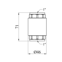 Зворотній клапан Karro "Europa" 1" ВВ з латунним штоком
