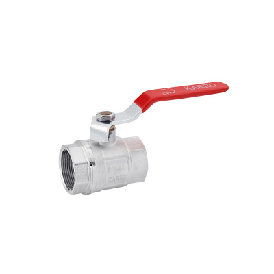 Кран кульовий Karro "Standart+" 1 1/2" ВВ PN40 ручка, нікельований Кран кульовий Karro "Standart+" 1 1/2" ВВ PN40 ручка, нікельований