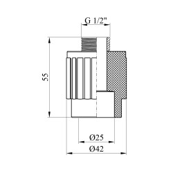 Муфта PPR Baux 25х1/2" РЗ Муфта PPR Baux 25х1/2" РЗ