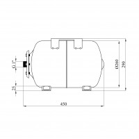 Гідроакумулятор горизонтальний Forwater 24 л Гідроакумулятор горизонтальний Forwater 24 л