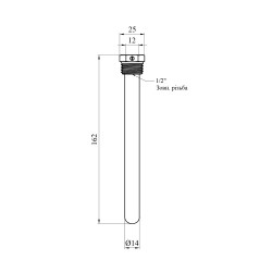Футляр для виносного датчика Karro 160 мм