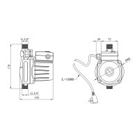 Насос для підвищення тиску Forwater UPA 15-100-Z з гайками Насос для підвищення тиску Forwater UPA 15-100-Z з гайками