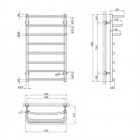 Сушарка для рушників водяна Kroner KRP Prima WT900x500-8