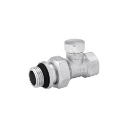 Кран радіаторний нижній прямий Karro "Super" 1/2" ВЗ нікельований KR-371