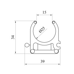 Кріплення для труб PPR Baux 25 мм Кріплення для труб PPR Baux 25 мм