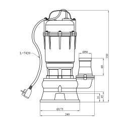 Насос фекальний Forwater WQD 10-10-1,1 кВт