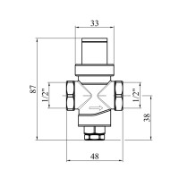 Редуктор тиску Karro 1/2" нікельований KR-80837 Редуктор тиску Karro 1/2" нікельований KR-80837