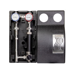 Насосна група Karro 1" (термостат+триходовий змішувальний кран) нержавіюча сталь KR-15177