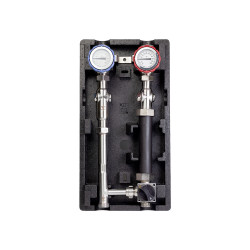 Насосна група Karro 1" (термостат+триходовий змішувальний кран) нержавіюча сталь KR-15177