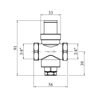Редуктор тиску Karro 3/4" нікельований KR-80837 Редуктор тиску Karro 3/4" нікельований KR-80837