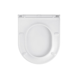 Унітаз підвісний безобідковий Kroner Harz WHI493736 RIMLESS з сидінням Slim Duroplast / Soft-close / Quick relase (KH493736WHIR)