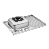 Кухонна мийка накладна Kroner KRP Dekor - 6080L (0.6 мм)