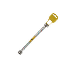 Гнучка підводка для підключення води Kroner KRM 1/2" ВЗ 120 см в нейлоновому обплетенні покритому ПВХ