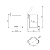 Відро для сміття Kroner KRM Rizze - ACE414 12 л Відро для сміття Kroner KRM Rizze - ACE414 12 л