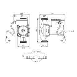 Насос циркуляційний Forwater WRS 32/10-180 з гайками Green (Wilo)