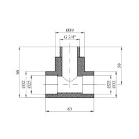Трійник PPR Baux 25х3/4" РЗ