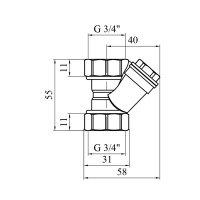 Фільтр грубої очистки Valves 3/4"