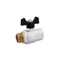 Кран кульовий Karro "Perfect" 1" ВЗ PN40 метелик, нікельований