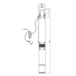 Насос глибинний відцентрований багатоступінчатий Pumpman 3.5КСЕМ3-8-0,37 кВт