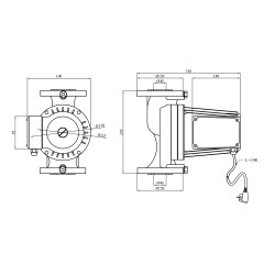 Насос циркуляційний фланцевий Pumpman GRS40/10F Нmax 10 м Qmax 18 куб.м 550 Вт