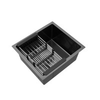 Кухонна мийка Kroner KRP Schwarze - 4843HM PVD (3.0/1.0 мм)