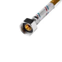 Гнучка підводка для підключення води Kroner KRM 1/2" ВВ 60 см в нейлоновому обплетенні покритому ПВХ Гнучка підводка для підключення води Kroner KRM 1/2" ВВ 60 см в нейлоновому обплетенні покритому ПВХ