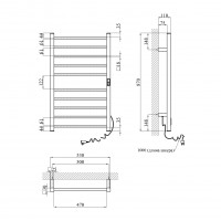 Сушарка для рушників електрична Kroner KRP Hitze-Stern SCH8753-10T
