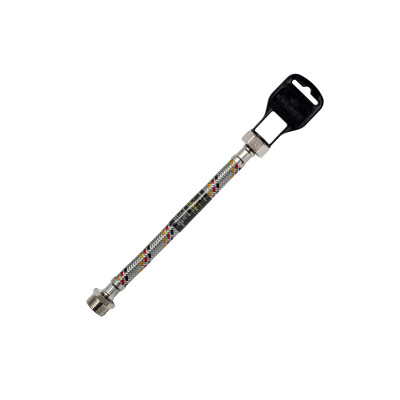 Гнучка підводка для підключення води Kroner KRP 1/2" ВЗ 50 см в обплетенні з нержавіючої сталі Гнучка підводка для підключення води Kroner KRP 1/2" ВЗ 50 см в обплетенні з нержавіючої сталі