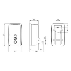 Диспенсер для рідкого мила Kroner KRM Rizze - ACC405-8