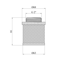 Сітка для зворотнього клапана Karro 2" нержавіюча сталь KR-6122