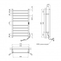 Сушарка для рушників електрична Kroner KRP Hitze-Stets CHR8753-10T