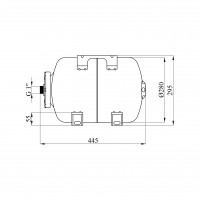 Гідроакумулятор Pumpman горизонтальний 24 л полімерний фланець Гідроакумулятор Pumpman горизонтальний 24 л полімерний фланець