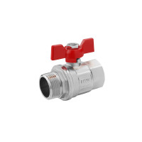 Кран кульовий Karro "Standart+" 3/4" ВЗ PN40 метелик, нікельований Кран кульовий Karro "Standart+" 3/4" ВЗ PN40 метелик, нікельований