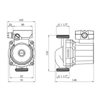 Насос циркуляційний Forwater RS 25/7-130 Grey (Wilo)