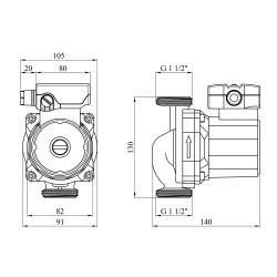 Насос циркуляційний Forwater RS 25/7-130 Grey (Wilo) Насос циркуляційний Forwater RS 25/7-130 Grey (Wilo)