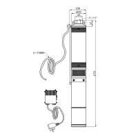 Насос глибинний відцентрований багатоступінчатий Pumpman 4STM3-5-0,25 кВт
