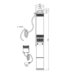 Насос глибинний відцентрований багатоступінчатий Pumpman 4STM3-7-0,37 кВт Насос глибинний відцентрований багатоступінчатий Pumpman 4STM3-7-0,37 кВт