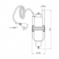 Насос вібраційний Agua XVM60-1 Hmax 72 м Qmax 18 л/хв P 250 Вт